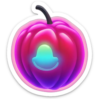 Juicy booty neon sign style  sticker