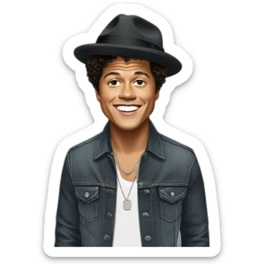 Bruno mars tire la langue sticker
