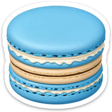 One blue macaron sticker