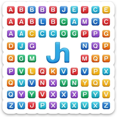 jp alphabet sticker