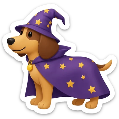 Dog wizard sticker