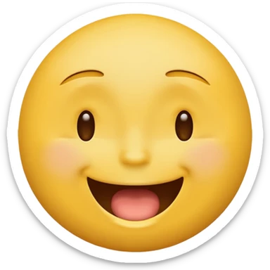 laughing face emoji, eyes closed, mouth open sticker