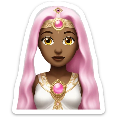 angelic diva priestess pink third eye sticker