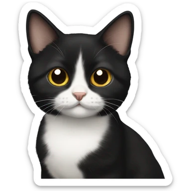 Black munchkin cat sticker