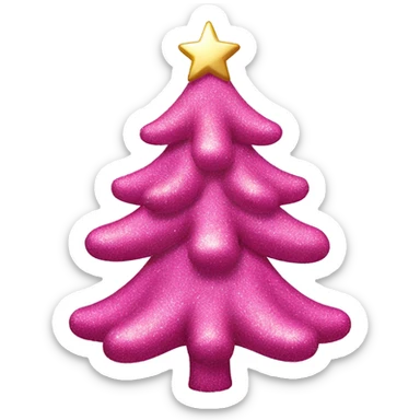 Pinker Glitzer Weihnachtsbaum  sticker