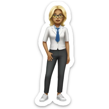 female lawyer in sneakers sticker