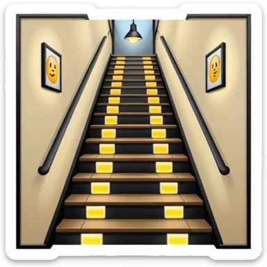 Lights Down stairs in the basement sticker