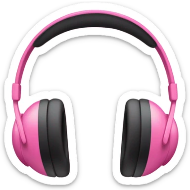 Pink headphones sticker