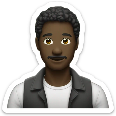 Un homme noir dans un champs de coton sticker