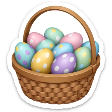basket full of easter eggs sticker