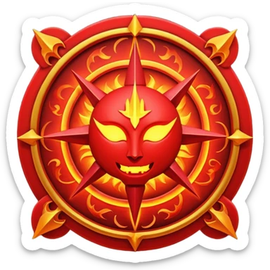 Ancient sigil radiating lustful energy, infernal erotic magic sticker