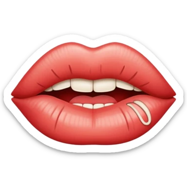 Lips stitched shut  sticker