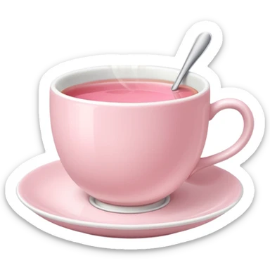 Cute Pastel pink Tea sticker