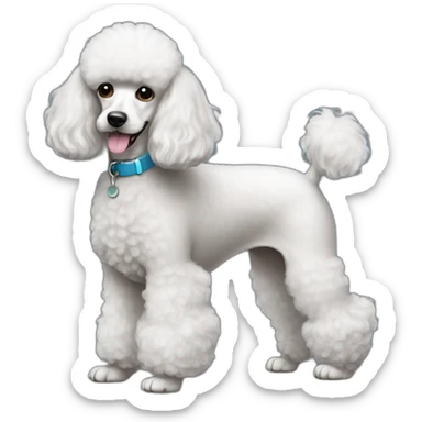 Dog Standart Poodle full body sticker