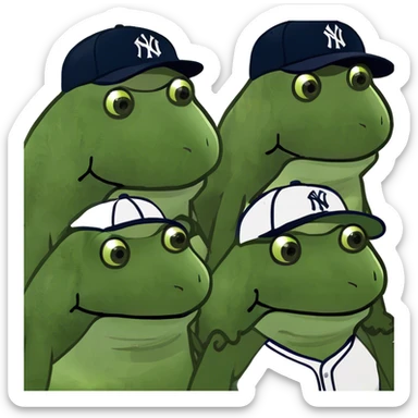 Many bufo at a yankee game sticker