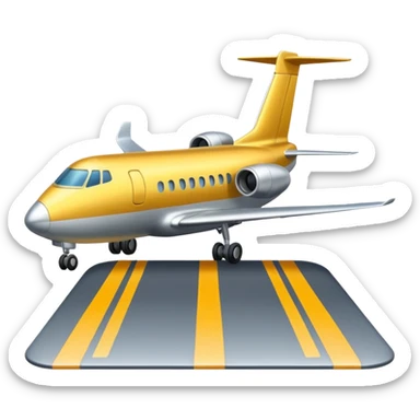 plane landing runway sticker