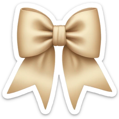 Beige bow sticker
