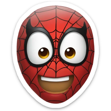 Spiderman face smile sticker