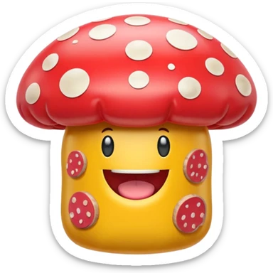   jeff koons style SPAM meat mushroom inflatable art sticker