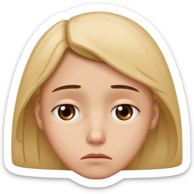 Cara triste de extrañar a alguien  sticker