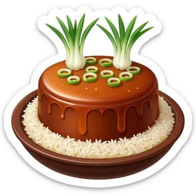 Bœuf caramélisé aux oignons & riz sticker