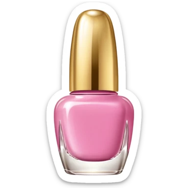 gold rococo pink inflatable puffy nail polish sticker