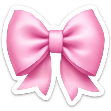 Baby pink bow sticker