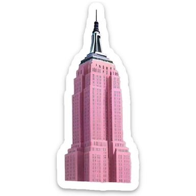 Pink Empire State Building  sticker