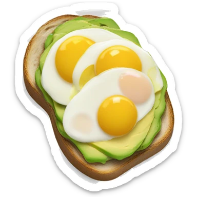 Avocado toast with eggs  sticker