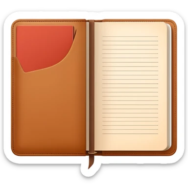 daily planner agenda leather with open page sticker