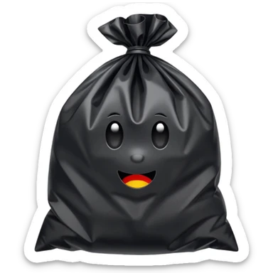 Black bag plastic  sticker