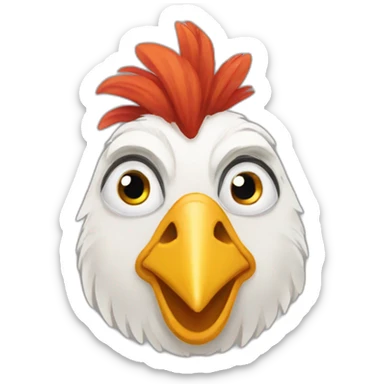 Gallina sorprendida  sticker