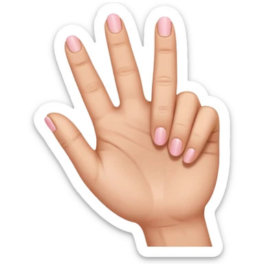 This emoji:🤙 but the lowest tumb is cut sticker