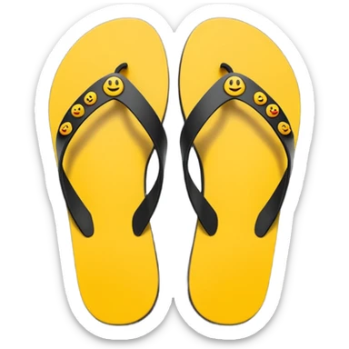 thin sandal sole, minimal detail, emoji style, viewed from the bottom sticker