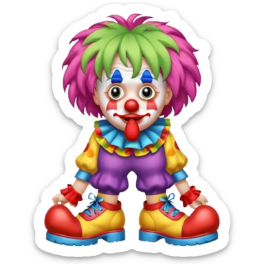 clown got cold sticker
