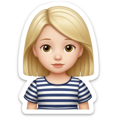 striped dress little girl sticker