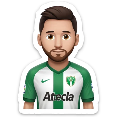 Messi con la camisa de atlético nacional sticker