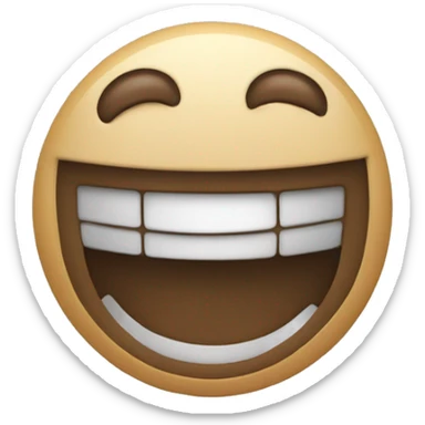 Un emoji sonriendo con frenillos  sticker