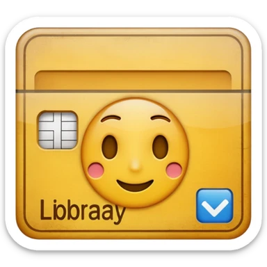 Library card
 sticker