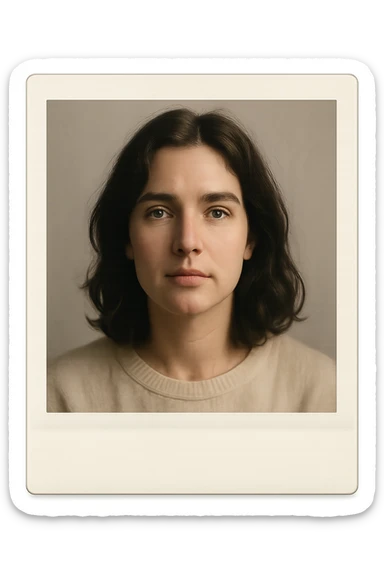 foto polaroid di una donna sticker