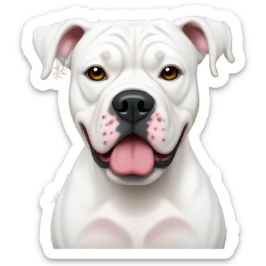 White American bulldog glaring merry christmas sticker