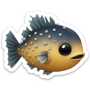 my friend as a blowfish  sticker