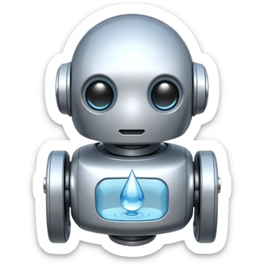 water Drop robot sticker