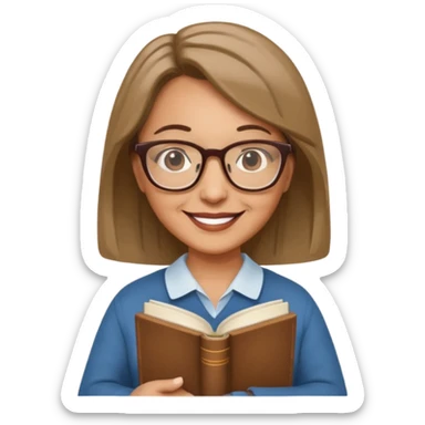 middle aged, The wise librarian sticker