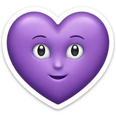 Coeur violet sticker