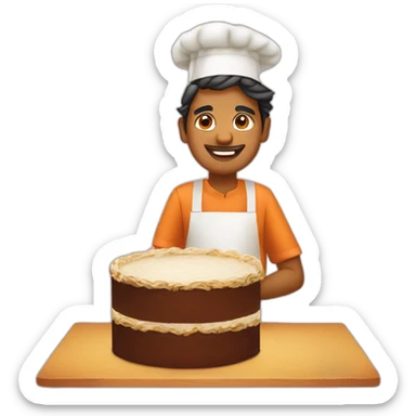 A Sri Lankan baking a Sri Lankan cake sticker