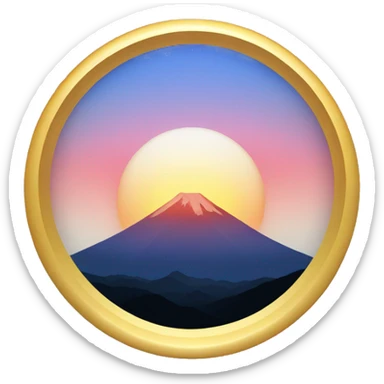 Mount Fuji sunrise sticker