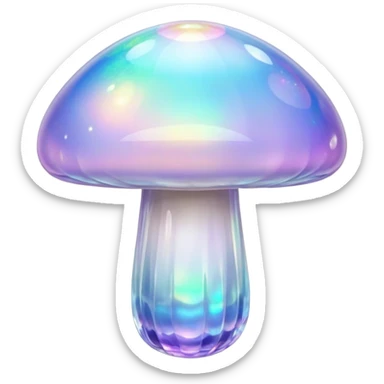 Opal crystal mushroom  sticker