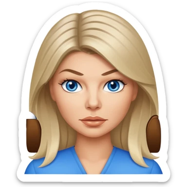 Fergie with blue eyes sticker