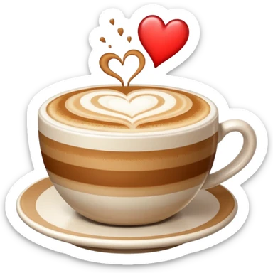 Cappuccino in big cup without a smily on it sticker